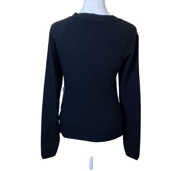 ASTR The Label Sz XL NWT Ribbed Knit Cut-out Neck Sweater Pullover Stretchy - Picture 5 of 16